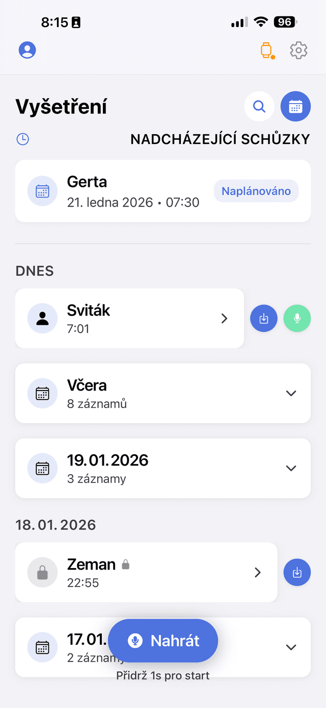 EDOWhisper - Seznam vyšetření